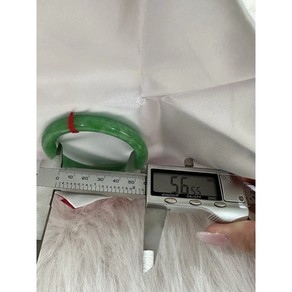 Natural Apple Green Jade Bangle Bracelet 56.5mm Inner Diameter | 9.3mm Width L07